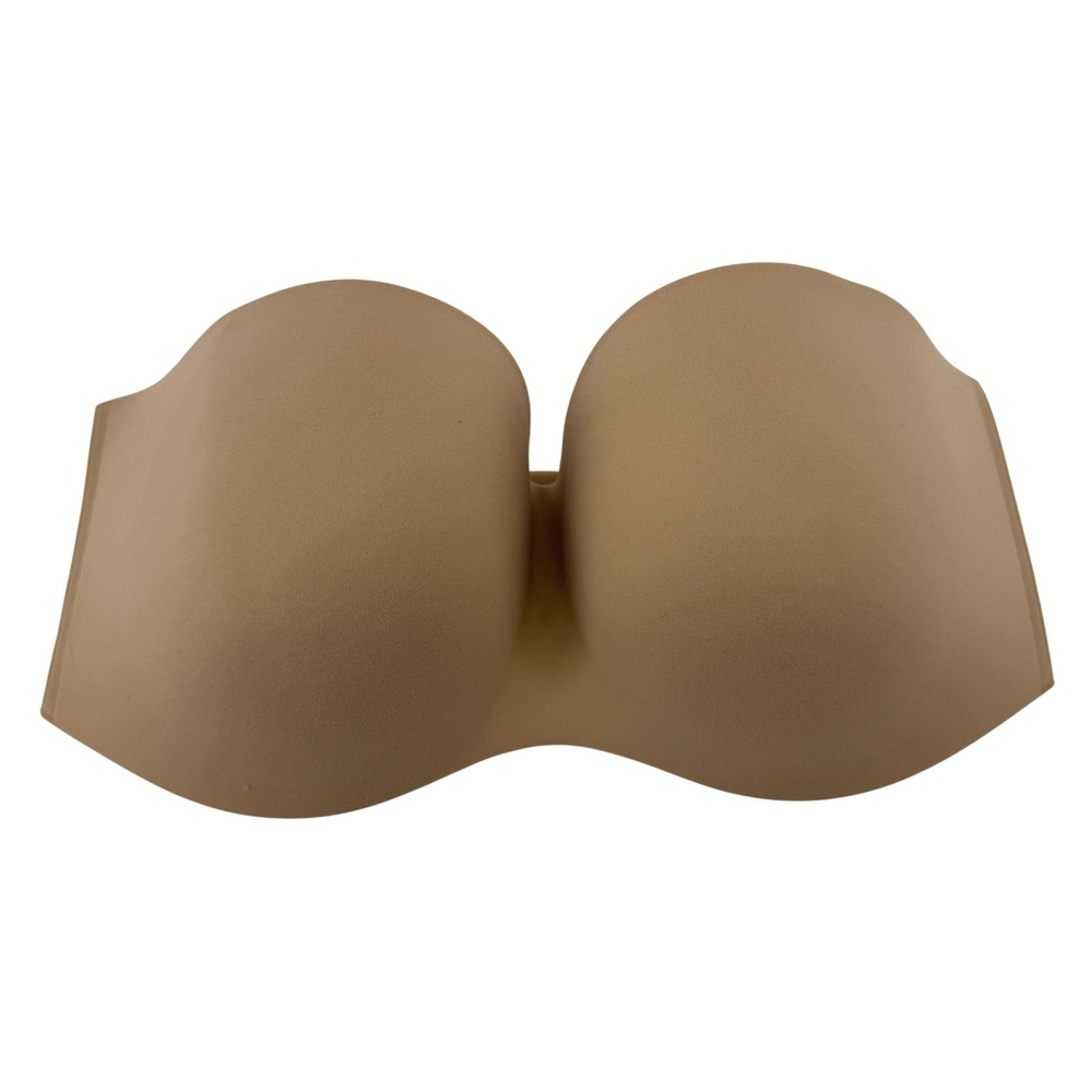 Soma Enbliss Stay Put Wireless Strapless Bra Warm Amber Nude 36DDD No straps